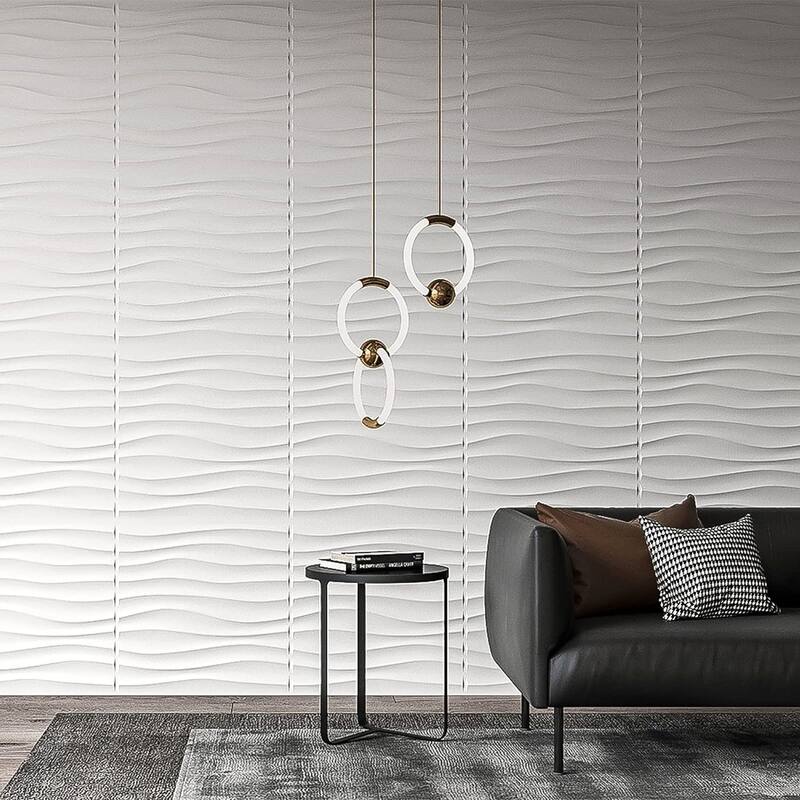 Art3d 3D Wall Panels PVC Wave Design (32 Sq.Ft)