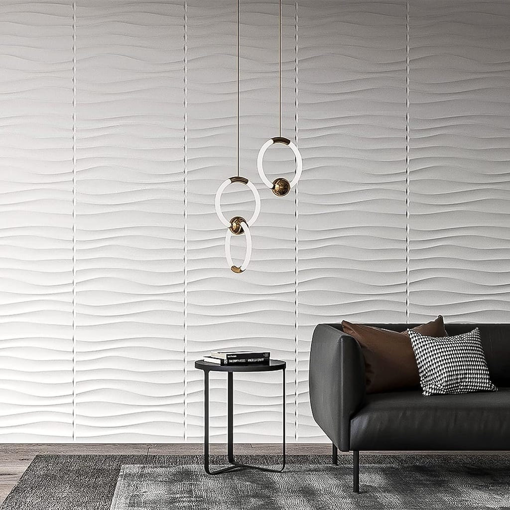Art3d 3D Wall Panels PVC Wave Design (32 Sq.Ft)