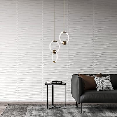 Art3d 3D Wall Panels PVC Wave Design (32 Sq.Ft)