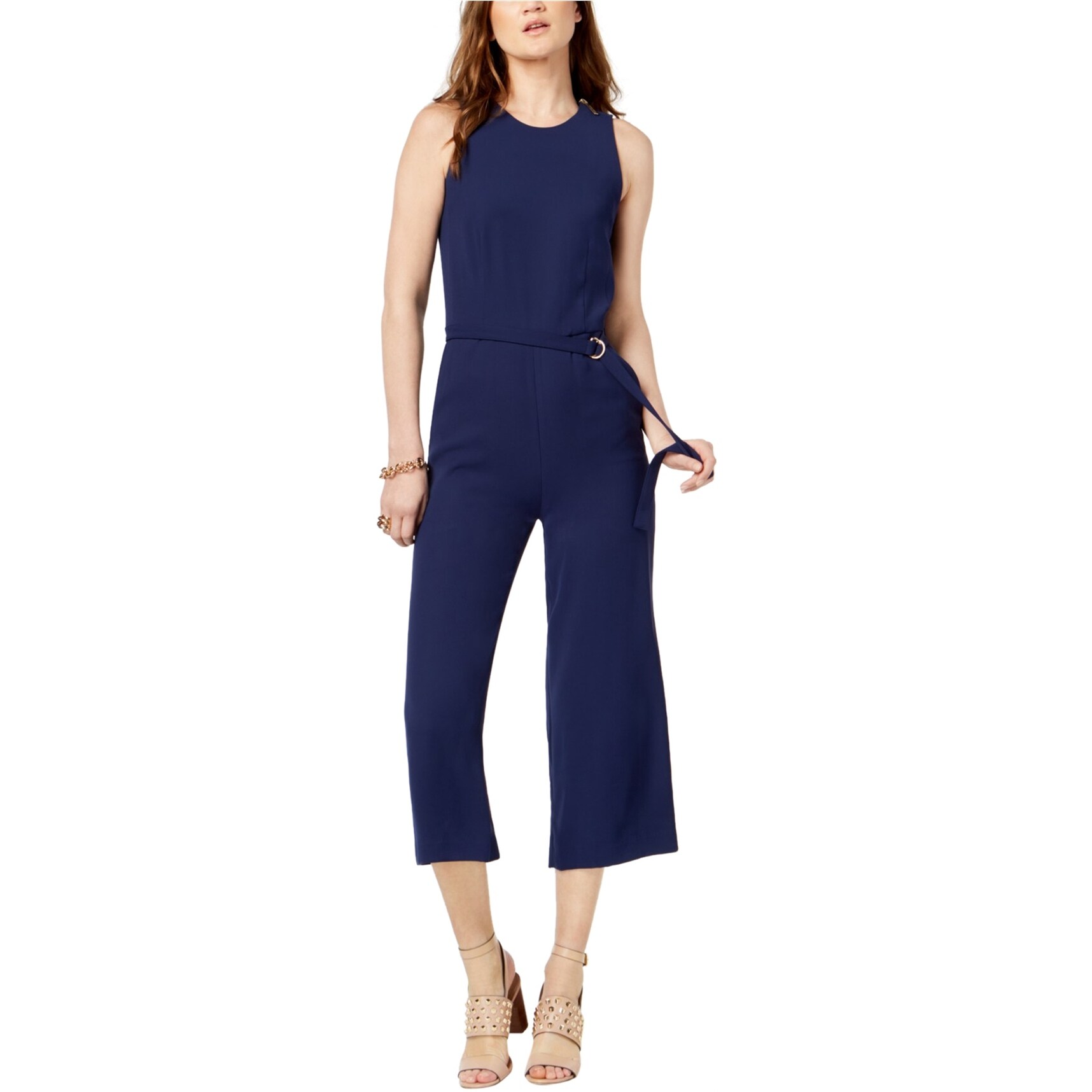 michael kors blue jumpsuit