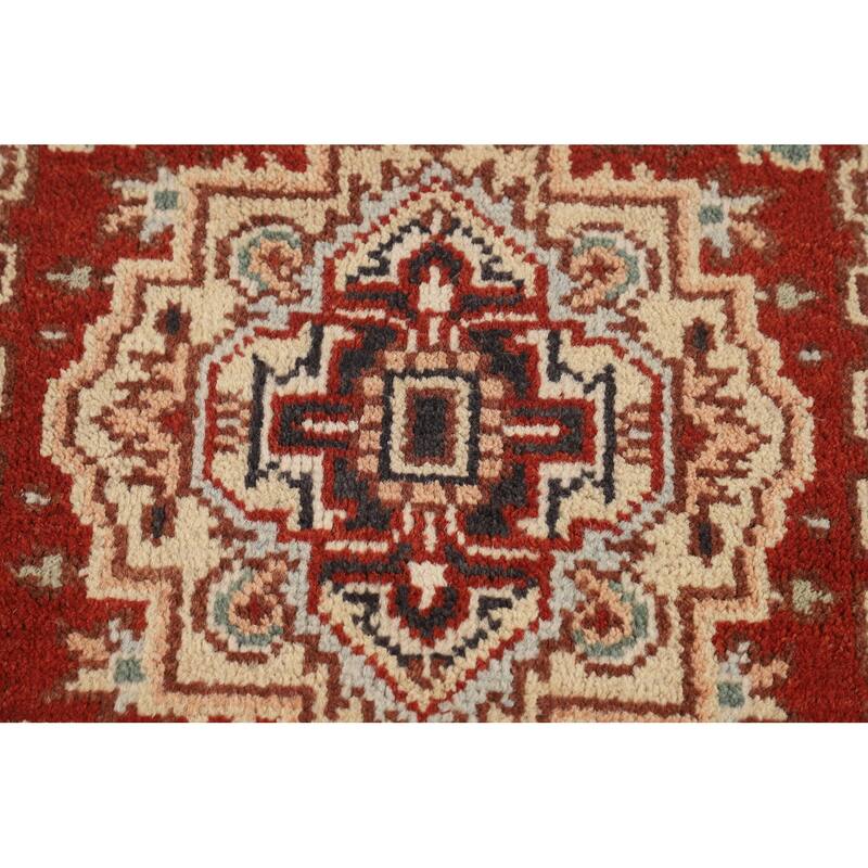 Geometric Heriz Serapi Oriental Foyer Rug Handmade Wool Carpet - 2'6"x 5'9"