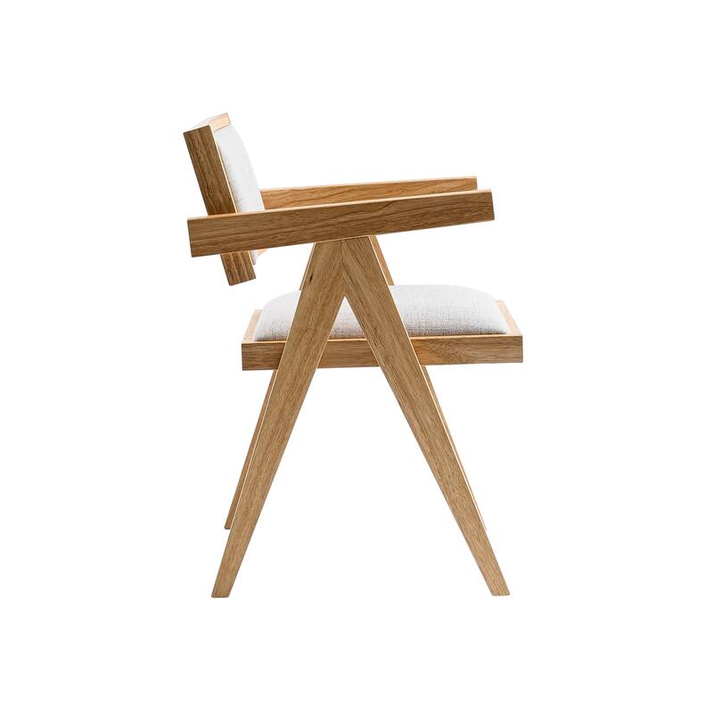 Modrest Fern Modern Natural and Beige Dining Chair (Set of 2)