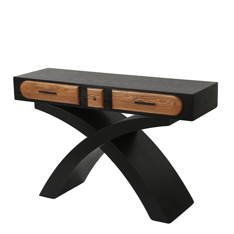 Console Table Center Table with 2 Drawers, Rustic Side Table Sofa Table Hallway Table Entryway Table