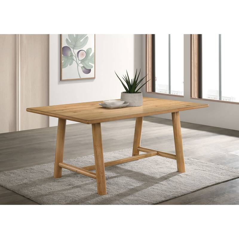Duncan 71-inch Rectangular Wood Dining Room Table Washed Oak - 70.75" x 39.25" x 30"