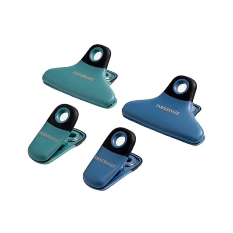 Farberware Pro 4 Piece Bag Clip Set - Blue & Green
