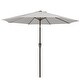 preview thumbnail 37 of 76, 9-ft Patio Market Umbrella with Tilting Pole, Waterproof & Breathable Canopy Grayish