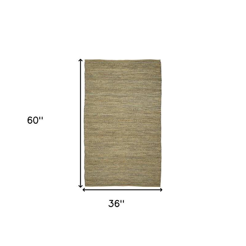 HomeRoots Striped Lodge Rectangle Area Rug