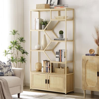 Natural 6-Drawer Rattan Dresser