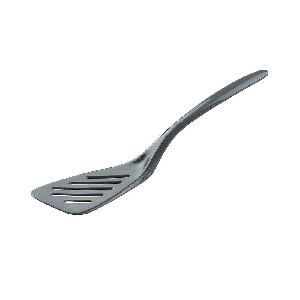 Hutzler 7.25 Inch Mini Melamine Angled Slotted Turner Spatula