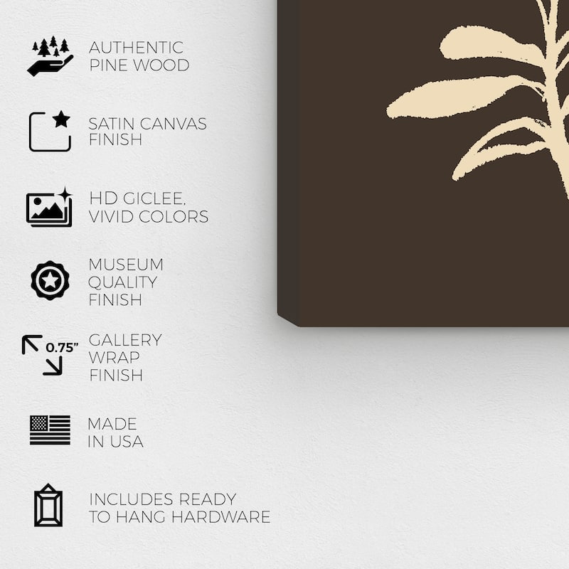 Wynwood Studio Canvas Fashion and Glam Indulge Yourself Brown and Antique White Modern & Contemporary Wall Art Canvas Print