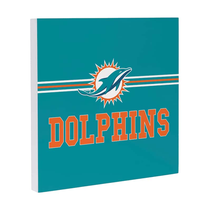 Miami Dolphins Wooden Door Decor Wall Sign - Multi-Color
