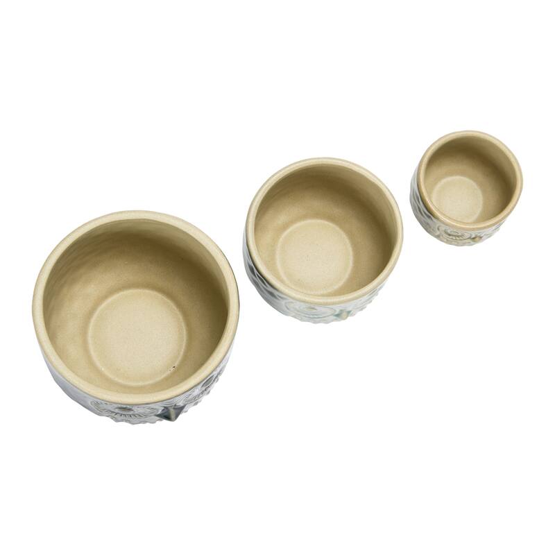 Decorative Stoneware Owl Containers