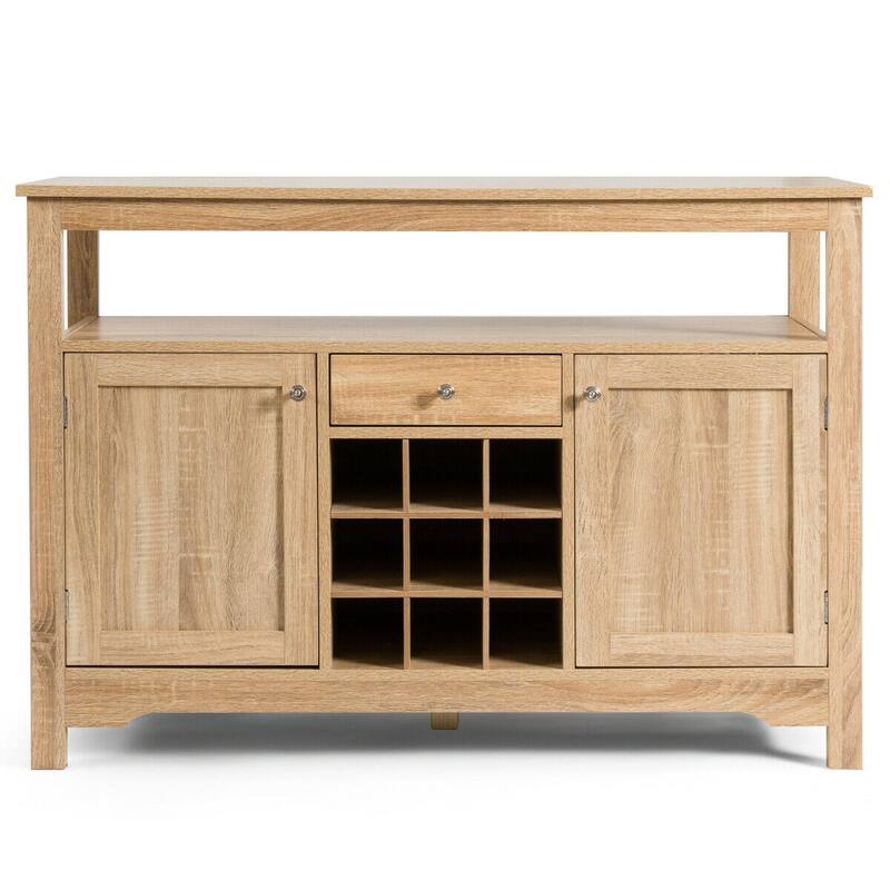 Transitional Buffet Server Sideboard with Wine Storage - 45.5" x 16" x 31.5" (L x W x H)