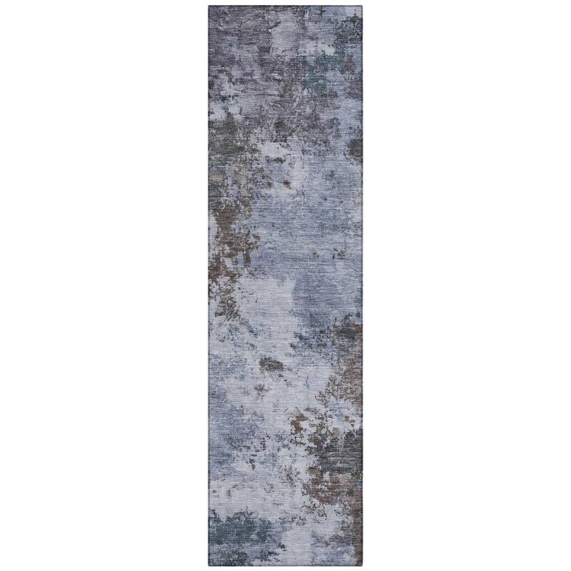 Machine Washable Indoor/ Outdoor Casual Contemporary Chantille Rug