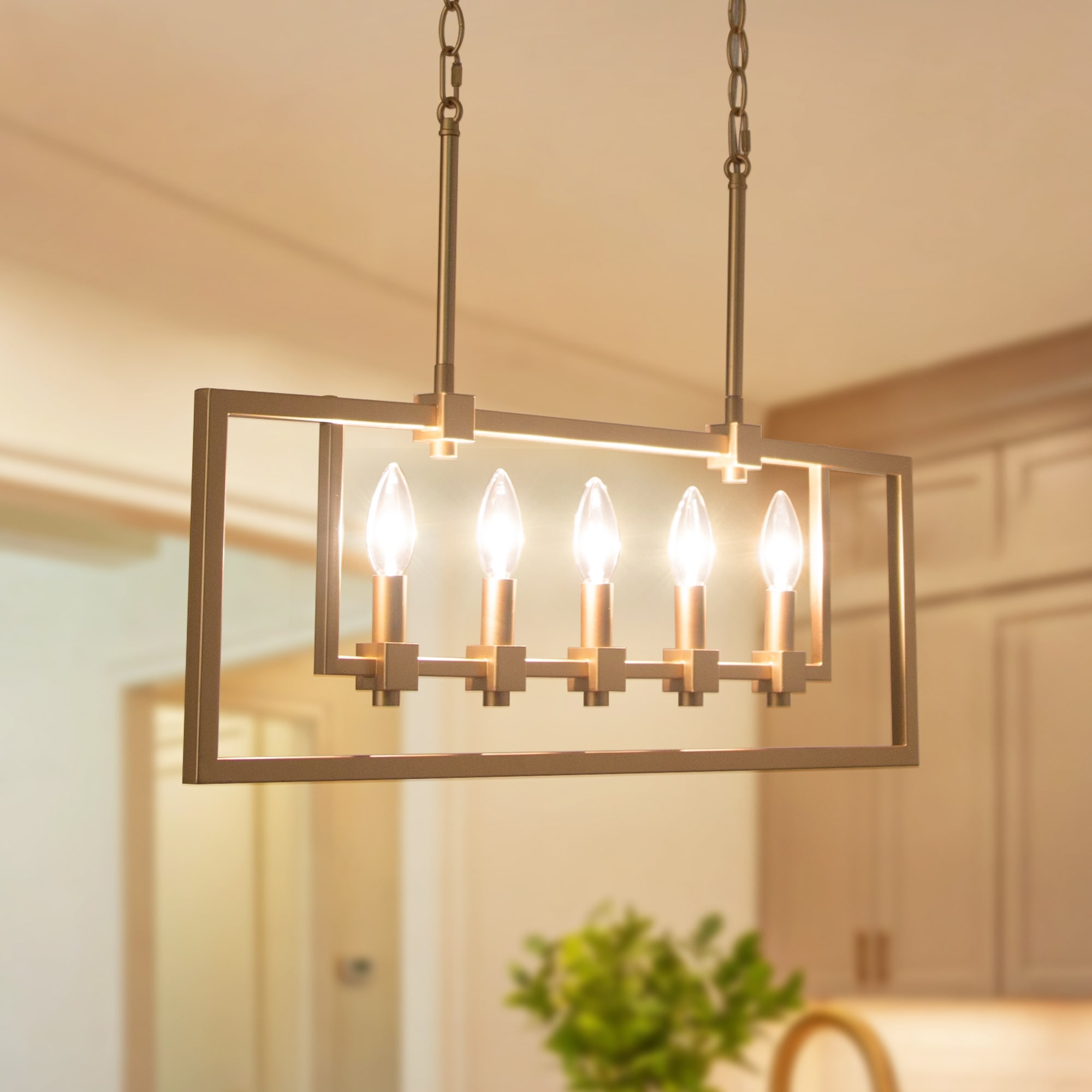 Linear candle hot sale chandelier
