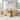 Modern Fluted Round Dining Table, Kitchen Table with Thickened Edge