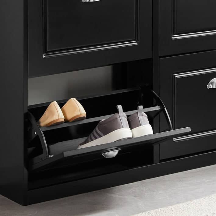 SoBuy FSR79-SCH, 4 Drawers Shoe Cabinet Shoe Storage Organizer