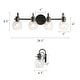 preview thumbnail 34 of 51, Modern 3-Light Bathroom Vanity Light Minimal Globe Glass Wall Sconce