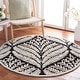 preview thumbnail 19 of 137, SAFAVIEH Handmade Capri Ilianka Wool Rug 3' Round - Black/Ivory - Round