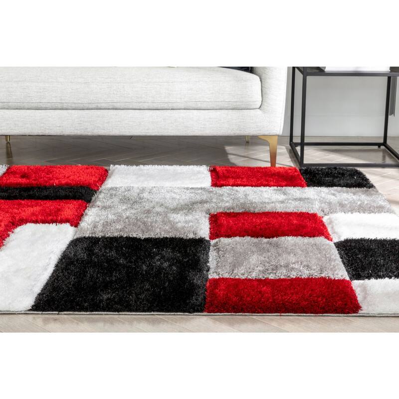 Well Woven San Francisco Escondido Geometric Shag Area Rug