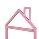 preview thumbnail 8 of 7, Pink Twin Size Wood Platform Bed with House-shaped Headboard