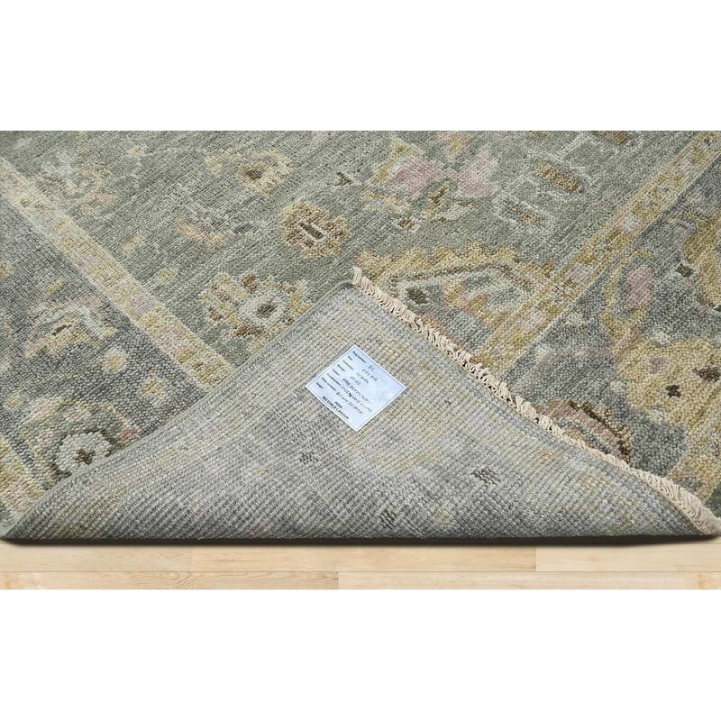 LoomBloom Multi Size Moss Handmade Traditional Oushak Wool Area Rug