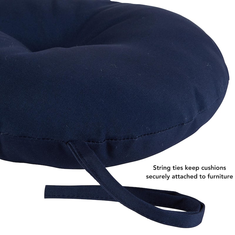 15-inch Round Outdoor Bistro Chair Cushions (Set of 2)