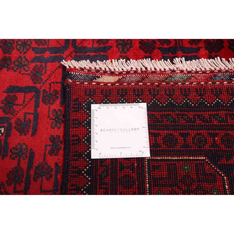 ECARPETGALLERY Hand-knotted Finest Khal Mohammadi Red Wool Rug - 4'2 x 5'10