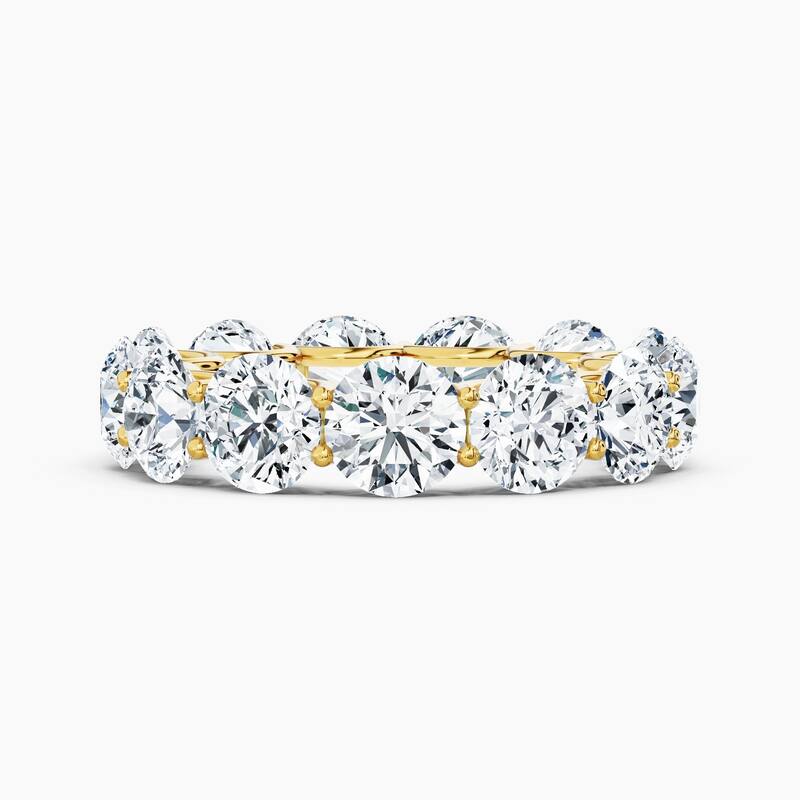 Auriya 14k Gold Round Lab Grown Diamond Eternity Band 2.10 - 9.75 ct. tw. (F-G, VS) - 9.75 ct. wt. - 4.5 - Yellow