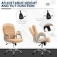 preview thumbnail 5 of 16, Teddy Fleece Home Office Chair, Upholstered Vanity Chair with Armrests, Swivel Rolling Chair with Back and Wheels