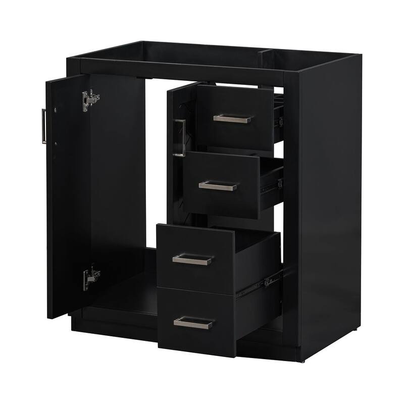 30'' Modern Freestanding Bathroom Vanity with Top Sink , Solid Wood Frame