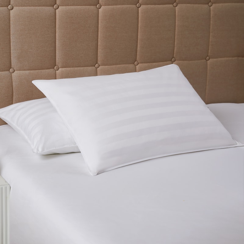 Extra-soft Damask Cotton/White Down Stomach Sleepers Only Pillow -Ultra Thin