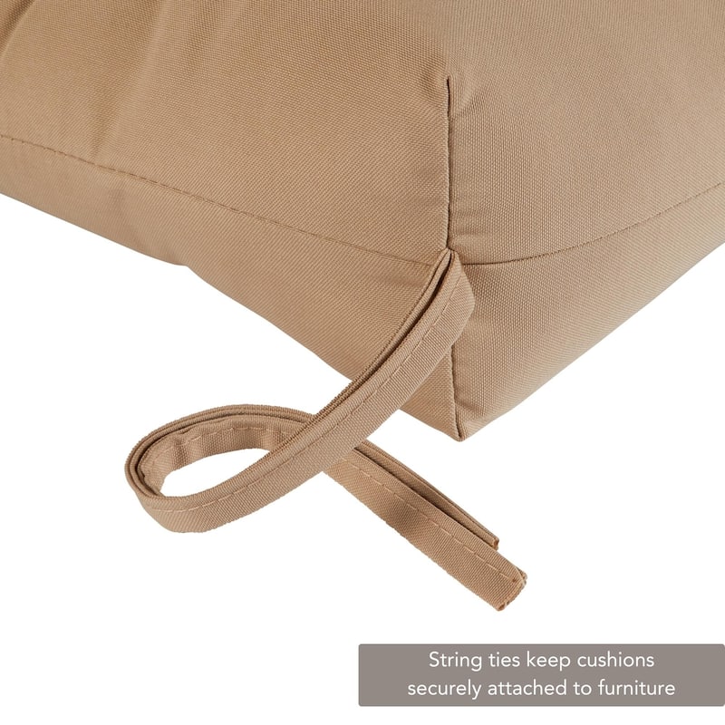 44-in x 22-in Solid Color Outdoor High-back Chair Cushions (Set of 2) (Cushions Only)