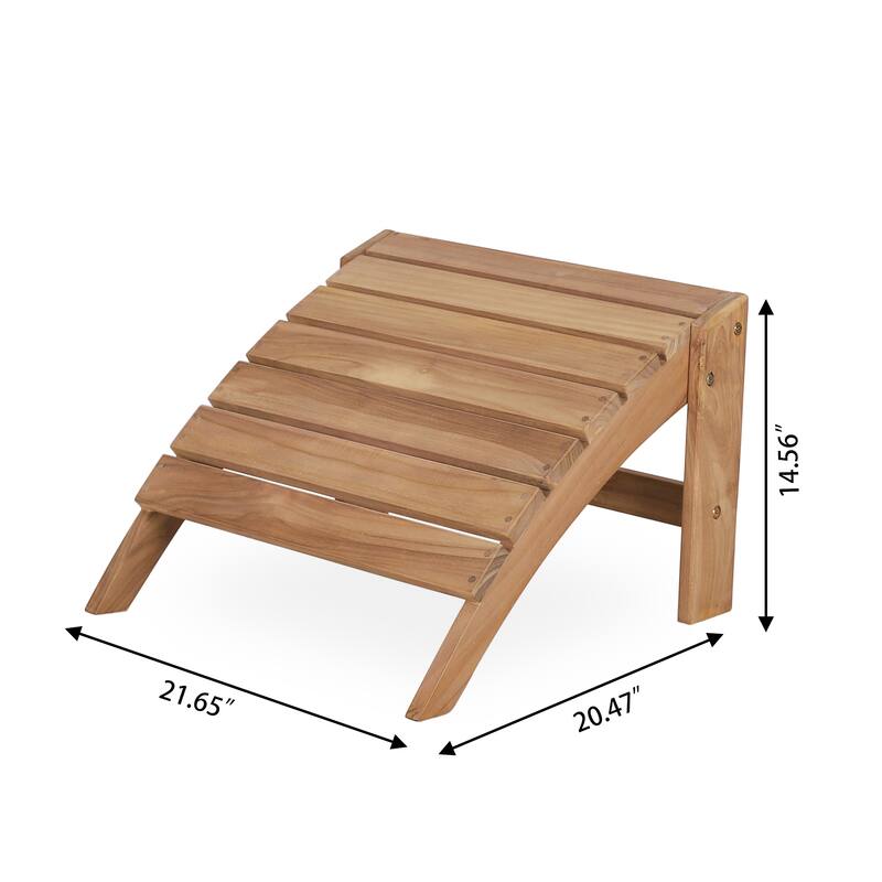 Folding Adirondack Chair All Weather Outdoor Chair with Footstool