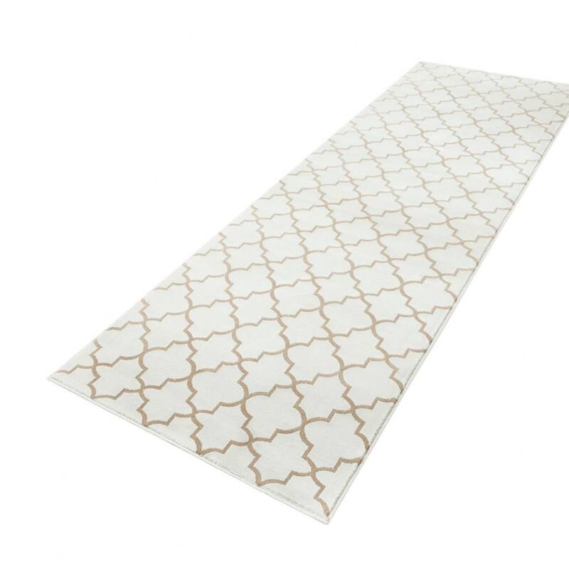 Contemporary Richye Collection Area Rug - White - 2'7"x8'