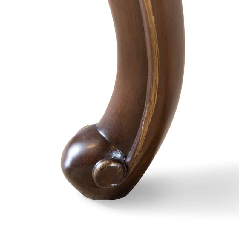 Furniture of America Beatrice Traditional Cherry Solid Wood Coffee Table with Carved Legs