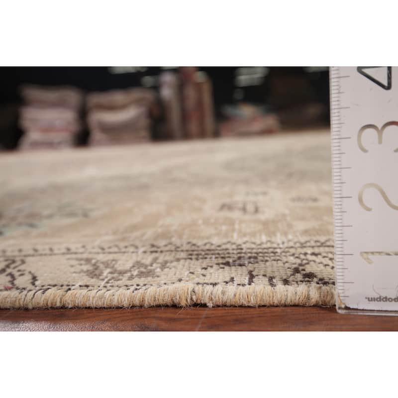 Tabriz Persian Antique Area Rug Handmade Wool Carpet - 9'5" x 12'2"