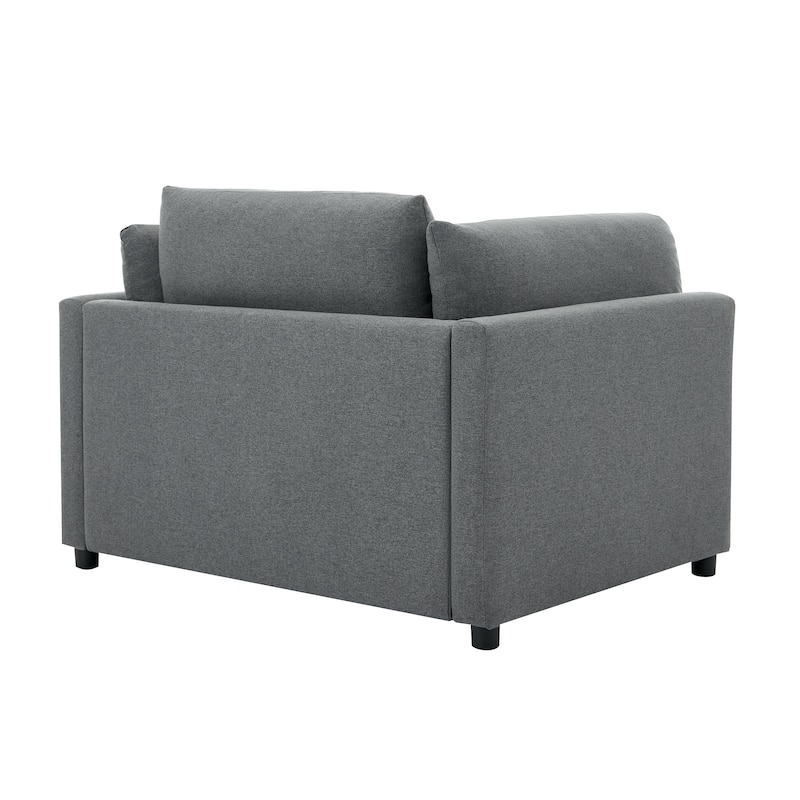 Roomfitters 50" Oversized Armchair with Ottoman, Modern Accent Chair, Lumbar Support, Reading Sofa for Bedroom