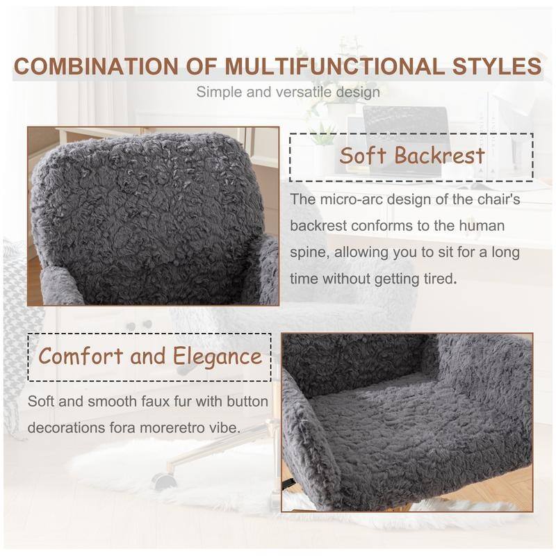 Metal Swivel Home Upholstered Office Chair