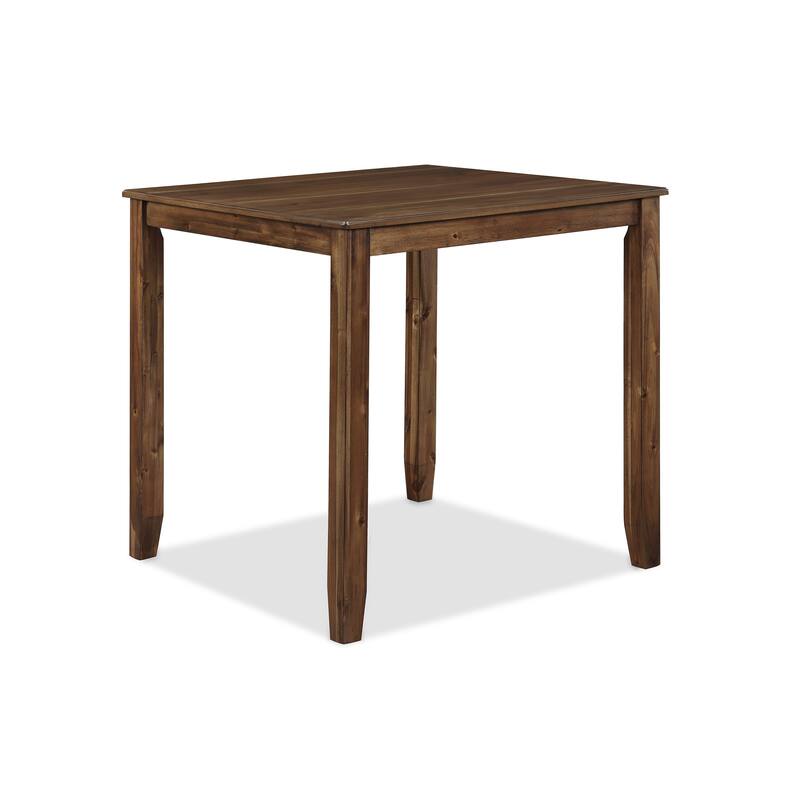 Demetris Brown Square Counter Height Set