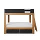 preview thumbnail 10 of 19, Mid-Century Modern Full over Full Bunk Bed with Storage Drawers