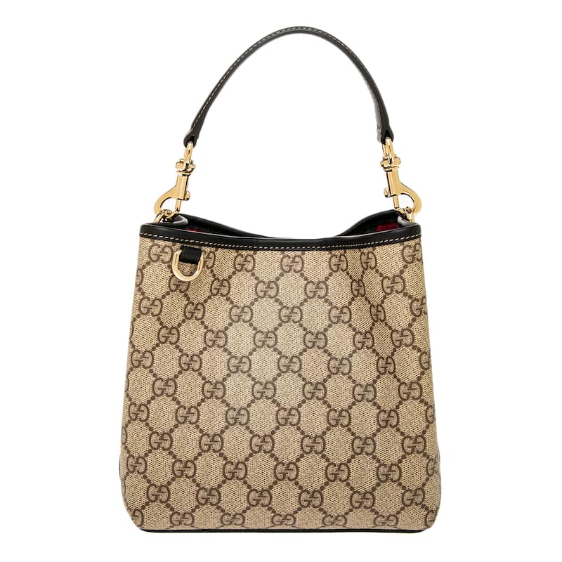 Gucci GG Emblem Small Bucket Bag - Beige, Dark Brown, Black