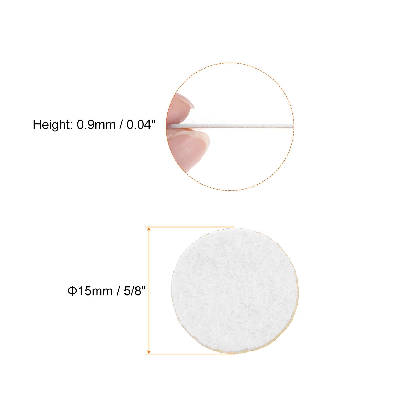 Round Adhesive Felt, Craft Stickers Non-Woven Fabric