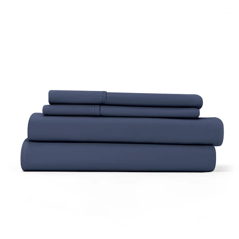 Home Collection Ultra-soft 4-piece Deep Pocket Bed Sheet Set - Twin - Navy