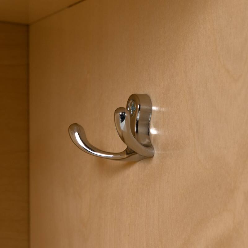 Wood School Coat Locker with Bench, Cubbies and Storage Organizer Hook - 48"W x 13.375" - 15"D x 48"H