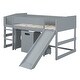 preview thumbnail 9 of 16, Multiple Functions Bed,Low Study Twin Loft Bed with Chair and Rolling Portable Desk
