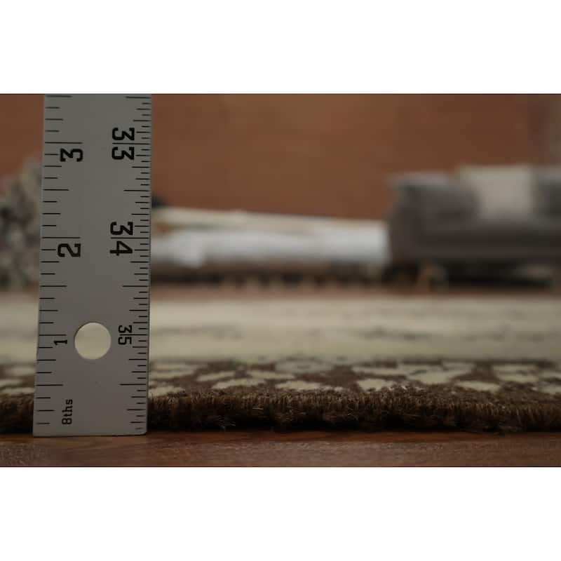 Hand Knotted Oriental 100% Wool Carpet Transitional Floral Beige & Ivories Anatolian Area Rug - 7' 0'' X 3' 11''