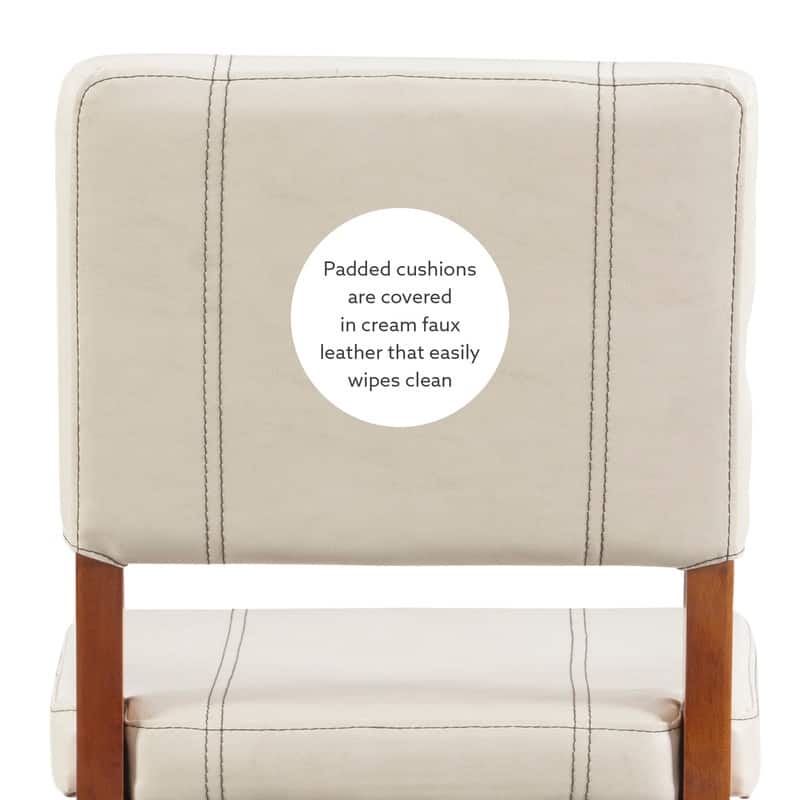 Milano Faux Leather Cream Counter Height Bar Stool