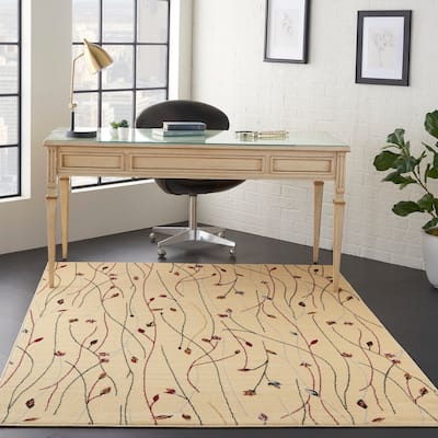 Nourison Grafix Floral Botanical Transitional Area Rug