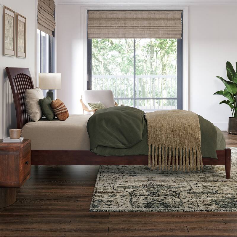 Orleans Solid Wood Low Profile Sleigh Platform Bed